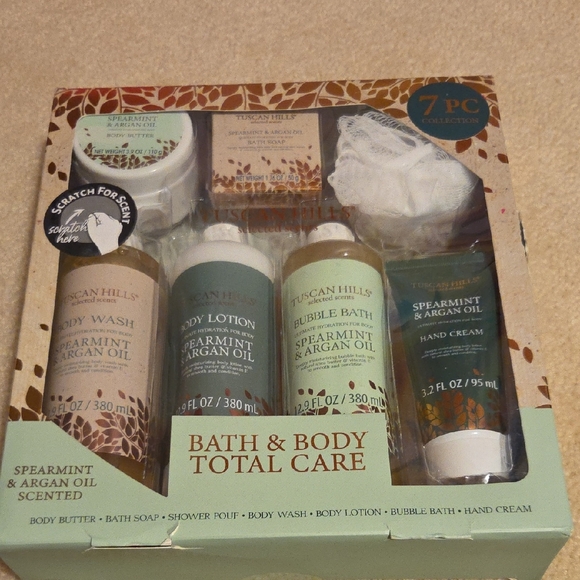 Tuscan Hills Other - Tuscan Hills Spearmint & Argan Oil Body Wash Set, New In Box